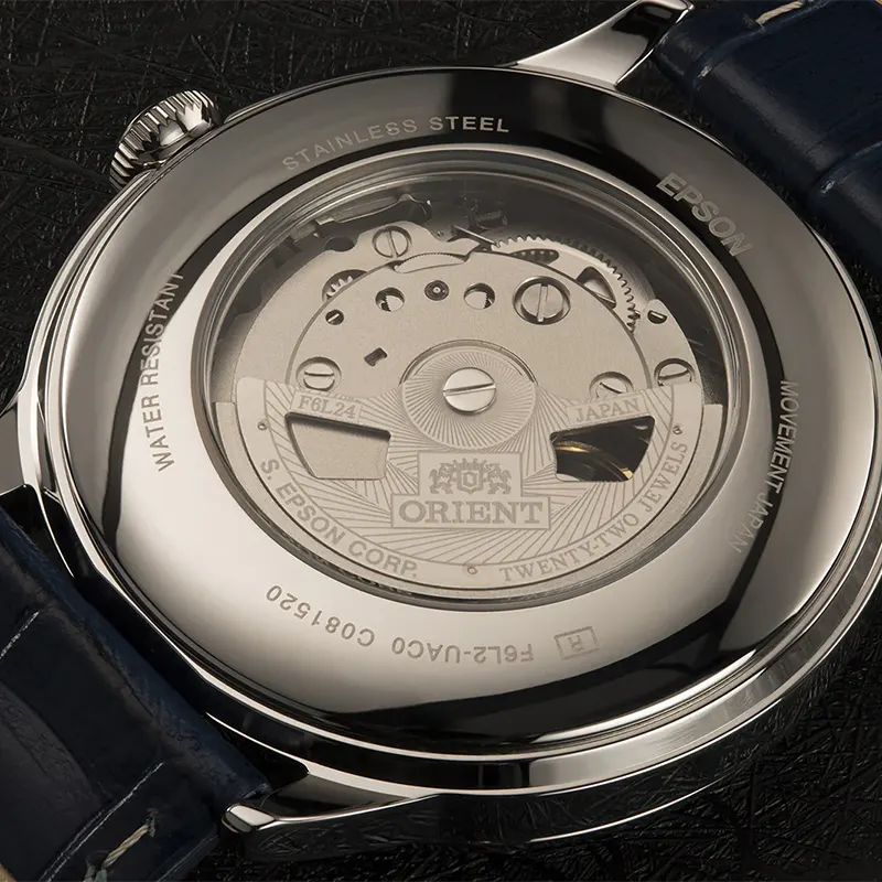 Orient Sun and Moon Open Heart Blue Dial Men's Watch | RA-AS0103A
